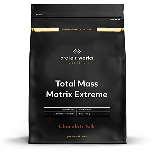 Protein Works Total Mass Matrix Extreme | 975 Kalorien pro Portion | Weight Gainer | Shakes Zum Zunehmen | 8 Servings | Chocolate Silk | 2.12kg