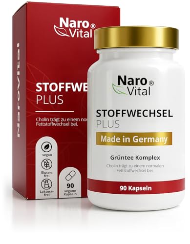 Stoffwechsel Beschleunigen Abnehmen Komplex - Hochdosiert mit Grüntee, Grüner Kaffee, Bittermelone, Guarana, Cholin und Ingwer - 90 vegane Stoffwechsel Kapseln - Tabletten Diät Unterstützung