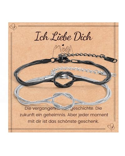 MANVEN Partner Geschenke Partnerarmbänder Paar Geschenke Pärchen Armband Paare Valentinstag Jahrestag Weihnachtstag Geburtstag für Ihn Sie Mann Frau Freunde Freundinnen Ehemänner Ehefrauen