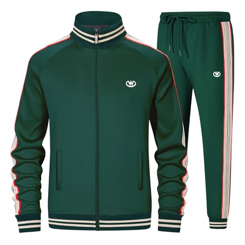 W JIANWANG Herren Trainingsanzug Jogginganzug Sportanzug Tracksuits 2 Teiliges Lässiges Athletisches Jogging 5016-M