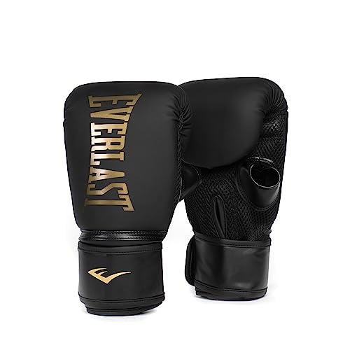 Everlast Cardio Elite Boxhandschuhe (S/M) Gold/Schwarz, für Sandsack, Pratzen & Speed, offener Daumen, Wickelverschluss, doppelte Schaumstoffpolsterung – Original Everlast