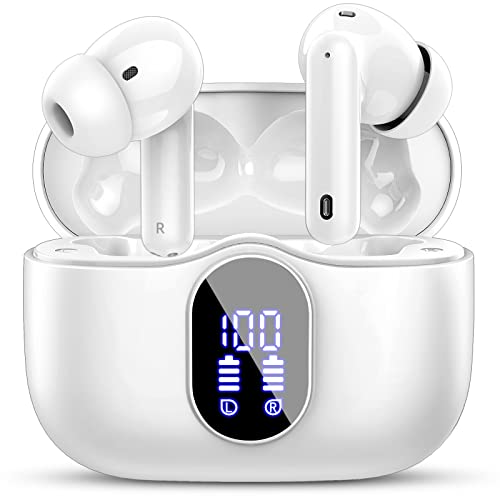 Bluetooth Kopfhörer, Kopfhörer Kabellos Bluetooth 5.3 In Ear Kopfhörer mit 4 Mikrofon, Kabellose Kopfhörer ENC Lärmreduzierung Ohrhörer, 40H Deep Bass