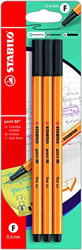 STABILO - Fineliner - point 88-3er Pack - schwarz
