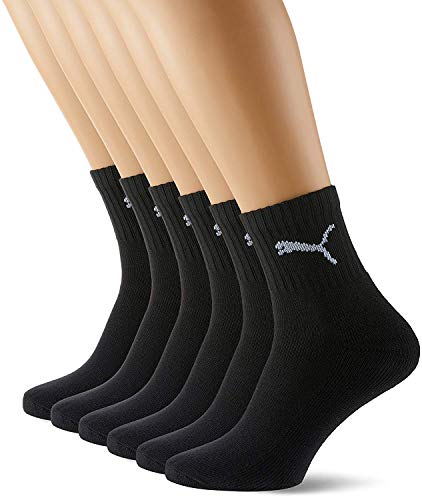 Puma Herren Sportsocken Short Crew Socks Sportsocken mit Frotteesohle 6er Pack, Schwarz, 39-42, 2x231011001200039