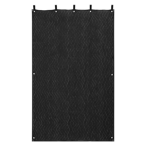 VEVOR Sounddecke 2032x1219 mm, Akustikdecke, Schalldämpfungsdecken, Schallschutzvorhang, Schallschutzdecke mit Ösen, Studio-Ösendecke, für Studio, Lichtblocker, Musikaufnahmen, Schwarz