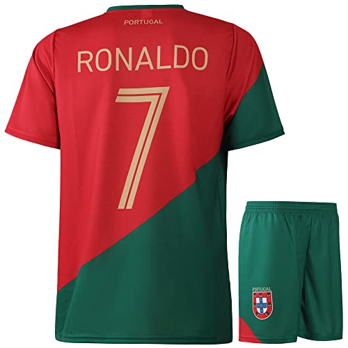 Portugal Fußball Trikot Set Heim - Kinder und Erwachsene - Jungen - Sportsachen - Geschenk - Sport t Shirt - Sportbekleidung - Größe 140