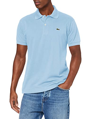 Lacoste Herren Polo-Shirt Kurzarm L1212, Männer Polo-Hemd,2 Knopf,Regular Fit,Blau,5