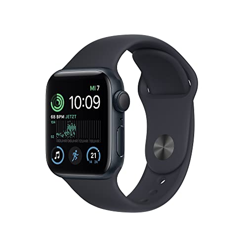 Apple Watch SE (2. Generation) (GPS + Cellular, 40mm) - Aluminiumgehäuse Mitternacht mit Sportarmband Mitternacht - Regular (Generalüberholt)