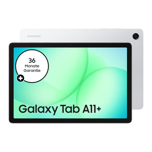 Samsung Galaxy Tab A11+, AI Tablet, 11 Zoll Display, 90 Hz Bildwiederholrate, 128 GB Speicher, 6 GB RAM, Android, Dolby Atmos Quad-Lautsprecher, Silver, 3 Jahre Herstellergarantie