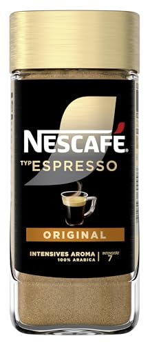 NESCAFÉ GOLD Typ Espresso, löslicher Instant-Espresso-Kaffee mit 100% feinen Arabica Kaffeebohnen, koffeinhaltig, mit samtiger Crema, 1er Pack (1x100g)
