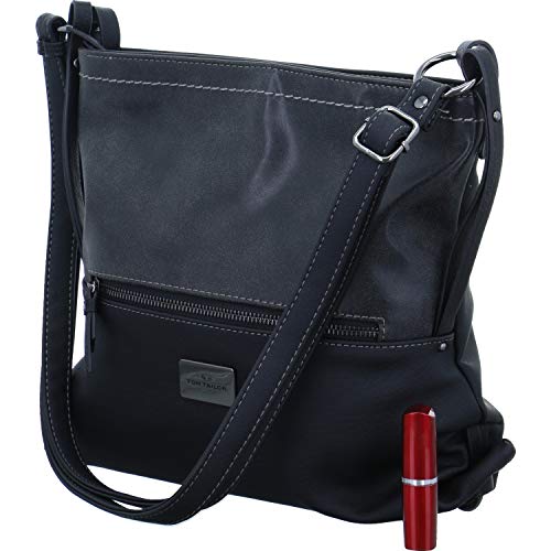 TOM TAILOR Elin Damen Umhängetasche Crossbody Bag Mittelgroß Schwarz