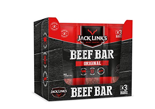 Jack Links Protein Riegel Beef Original – 30er Pack (30 x 22,5 g) – Low Carb Proteinriegel - Eiweißriegel - Protein Bar - Energieriegel - Snack für unterwegs und im Gym, Fitness - High Protein Snack