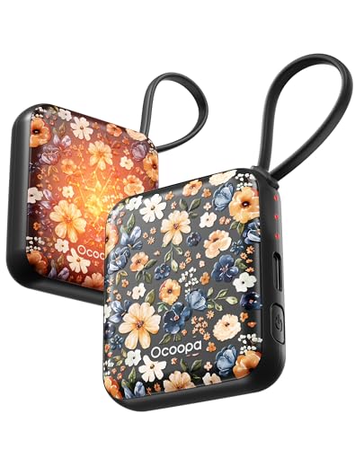 OCOOPA Handwärmer Elektrisch 2er Set, Wiederverwendbar 4000mAh USB Taschenwärmer, 3 Wärmestufen, Maximal 52°C, Nützliche Geschenk für Weihnachten, Ideal für Winter Ski, Reisen und Outdoor, UT5 Nano