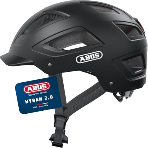 ABUS HYBAN 2.0 Fahrradhelm, Schwarz (Velvet Black), XL