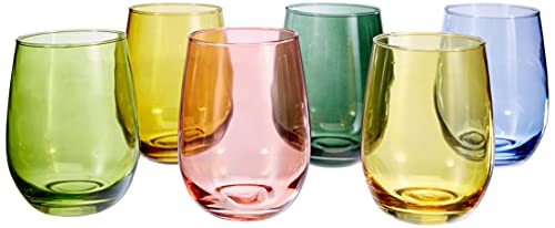 Tognana Tulip Set mit 6 Gläsern cc 400, Glas, mehrfarbig