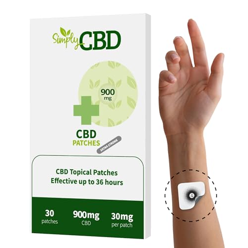 Simply CBD Topical Patches — 30 Pflaster — 30 mg pro Pflaster, weiß