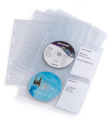 Durable CD/DVD Hüllen Cover Light M, Packung à 10 Taschen, transparent, 523819