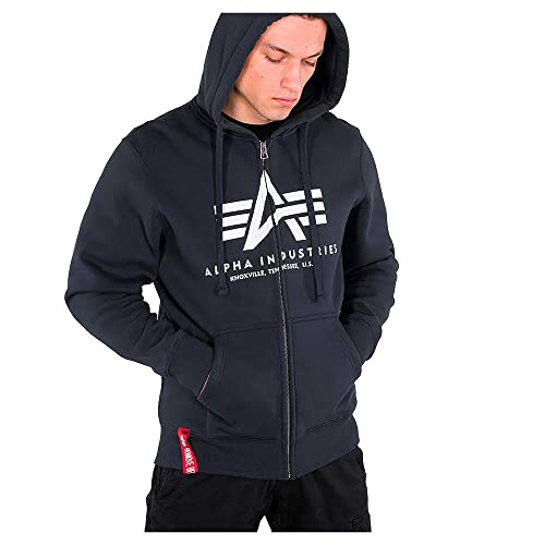 Alpha Industries Basic Zip Hoody Kapuzensweat für Herren Rep.Blue