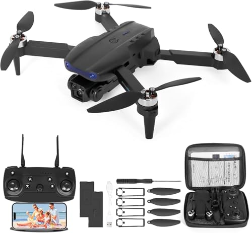 Drohne mit Kamera 1080P HD für Kinder, WiFi FPV Drone für Anfänger, RC Quadcopter mit 2 Akku, Schwerkraft Sensor, 3D Flip Mode, Ein-Tasten-Start/Landung, Höhenhaltemodus, Headless Mode