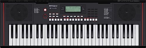 Roland E-X10 Keyboard | 61-Tasten Piano, perfekt für Einsteiger & Unterricht | 600+ Sounds | Stereo-Lautsprecher | 140 integrierte Songs | MIDI-Steuerung via USB | Mikrofon- & Aux-Eingang