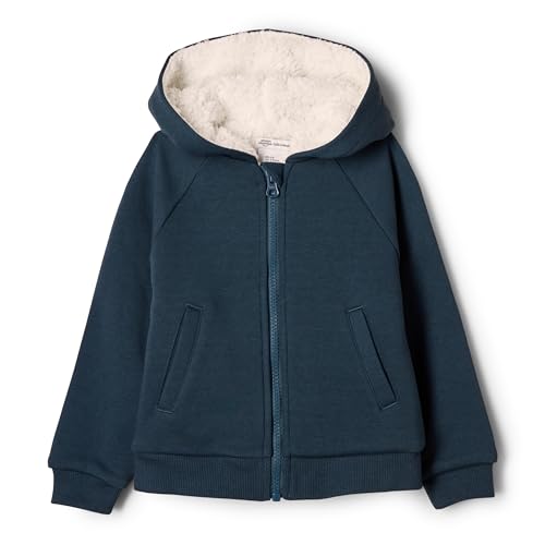 Amazon Essentials x Sofia Grainge Unisex Kinder Kapuzenpullover mit Reißverschluss, Dunkles Marineblau, 3 Jahre