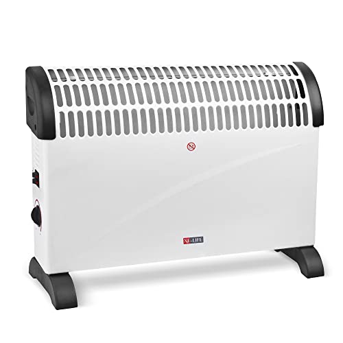 X4-LIFE Konvektor mit 3 StufenWärmeregulierung 750W, 1250W und 2000W, Elektrischer Heizkörper, Überhitzungsschutz mit Kontrollleuchte, Wärmt bis zu 25m², Standheizung mit Tragegriffen