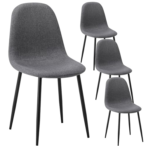 Deuline Esszimmerstühle Essstühle Polsterstuhl Esszimmer Stuhl Berlin 4er-Set GRAU 521258