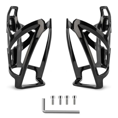 TUIORAN Flaschenhalter Fahrrad Getränkehalter Set (2er-Pack) Hergestellt aus hochfestem unzerbrechlichem PC-Kunststoff Trinkflaschenhalter Flaschenhalterung Inkl. Schrauben und Montagewerkzeug