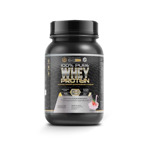 Healthy Fusion Whey Protein | 100% reines Whey Protein mit Kollagen, Magnesium & Vitamin B6 | 43 g Protein + 9,4 g BCAA pro Portion | Für Muskelaufbau, schnellere Regeneration & starke Gelenke | 1 kg