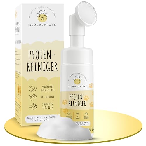 Pfotenreiniger für Hunde & Katzen [200ml] | Reinigt & Pflegt natürlich - Pfotenschaum ohne Wasser | Hundepfoten Reiniger Pfotenpflege für Hunde ideal zur Pfotenreinigung für kleine & große Hunde