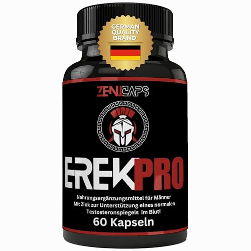 ZENICAPS EREKPRO Kapseln Original | Für den aktiven Mann – mit Zink für den Testosteronspiegel* | Einfache Anwendung | mit L-Arginin, Tribulus Terrestris, Maca, Ashwaganda ErecPro Erec Pro