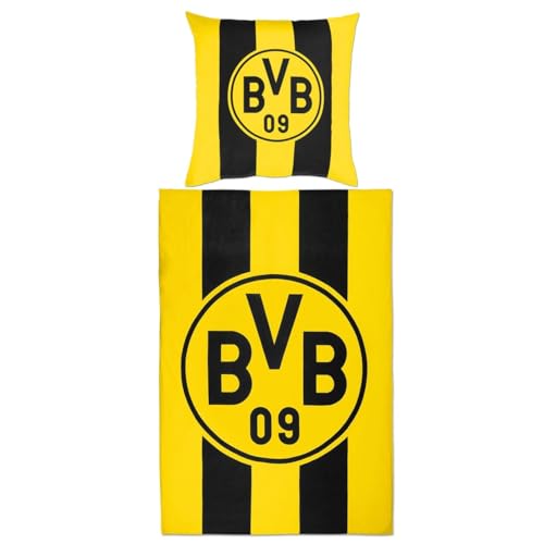 Dortmund Borussia BVB Bettwäsche Blockstreifen 135 x 200 cm