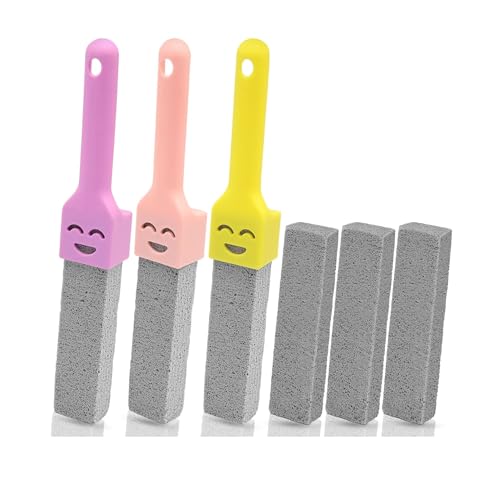 6 Stück Bimsstein toilette, Bimsstein Reinigungsstein mit 3 Griff, Cleaning block wc, wc toilettenreiniger, Pumice Stone Toilet für Toilette, Bad, Waschbecken