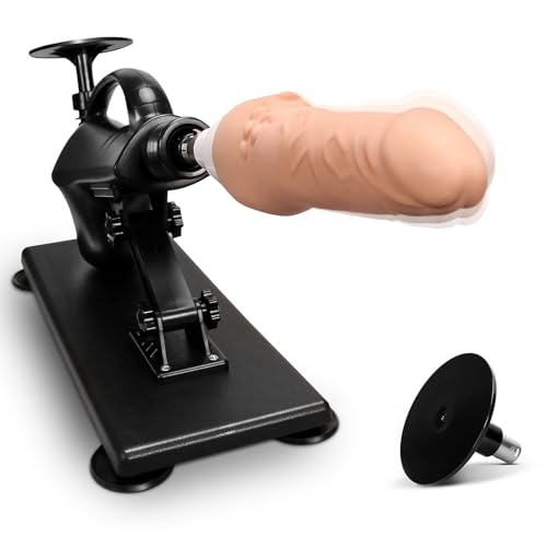 Fickmaschine Sexmaschine für die Frau mit Heiz- & Vibrationsfunktion - Automatische Stöße für G-Punkt & Anal - Kompatibel mit Dildos Saugnapf & 3XLR-Anschluss