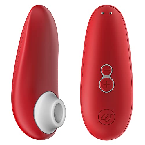 womanizer Starlet 2 Auflege-Vibrator inklusive Gleitgel, Klitoris-Sauger mit 4 Intensitätsstufen, klein und leise wasserdicht, Cherry Red