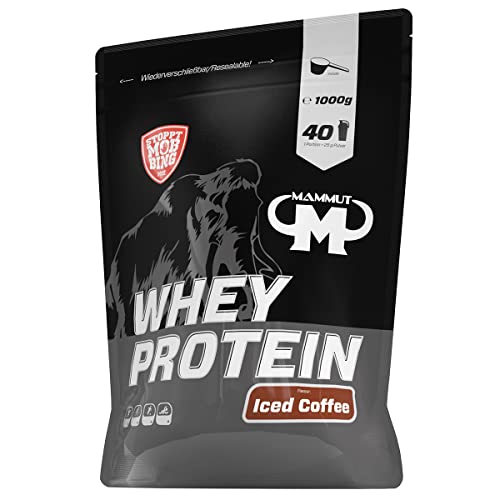 Mammut Nutrition Whey Protein, Iced Coffee mit echtem Kaffee, Molke, Eiweiß, Protein Shake, 1000 g