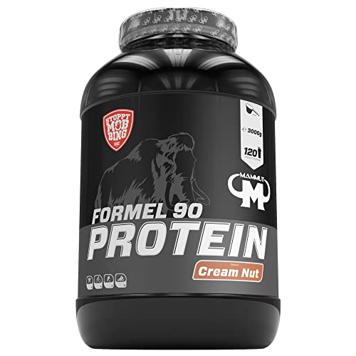 Mammut Nutrition Formel 90 Proteinpulver Cream Nut – 3kg – 4-Komponenten Whey Protein Pulver mit Sojaproteinisolat, Milchprotein, Eiprotein & Vitamin B6 – 77% Eiweiß