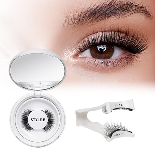 Magnetische-Wimpern Wiederverwendbar mit Applikator, Magnet-Wimpern Set natürlicher Look, Magnetic Lashes kein Kleber nötig Wimpern-magnetisch QUEWEL einfach zu tragen und zu entfernen (Set-B 05)