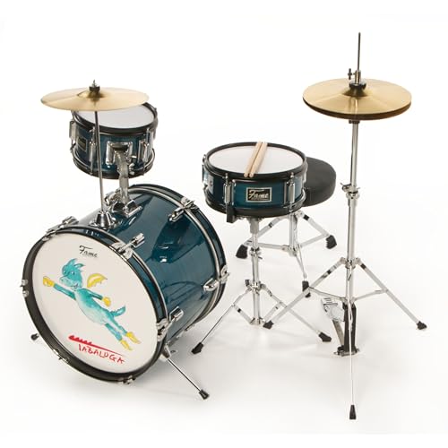 Fame 3 PC Drumset Tabaluga Dark Blue - Schlagzeug Set, 16