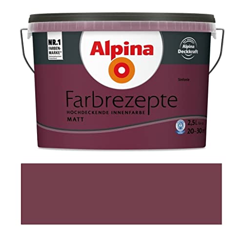 Alpina Farbrezepte Innenfarbe – Sinfonie matt – Wandfarben für einzigartige Farbwirkungen und Raumstimmungen – atmungsaktiv