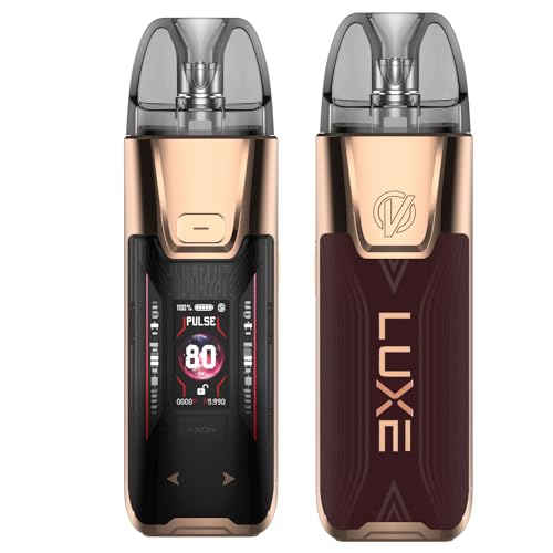 Vaporesso Luxe XR Max 2 Kit 80W – E-Zigarette Knopfzug (Button Draw), integrierter 3200-mAh-Akku, 5-ml-Pod-Kartusche, GTX-Heizwendel, MTL/DTL-Modus, No Nicotine (Imperial Red Leder)