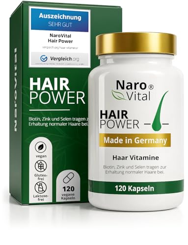 Haar Vitamine Haarausfall - 120 Kapseln I Hochdosiert mit Biotin, Zink, Selen, OPC, Hirse-Extrakt (reich an Silizium und Kieselerde) ohne chemische Haarwuchsmittel I Haarvitamine für Haar- & Bartwuchs
