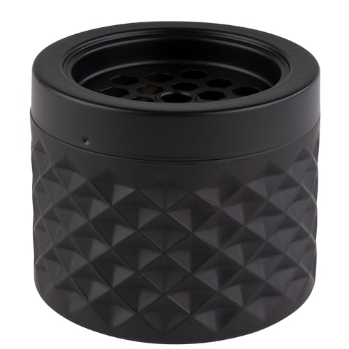 APS 558 Windaschenbecher in matt-schwarz, gefrostet, Ø 9,5 cm, Höhe 8 cm, mit Bajonettverschluss