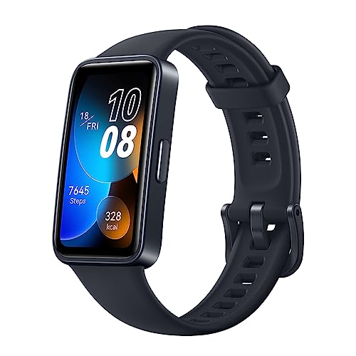 Huawei Band 8 Smartwatch, Ultraflaches Design, Schlaf-Tracking, 2 Wochen Akkulaufzeit,Gesundheits- und Fitness-Tracker, Kompatibel mit Android & iOS, Deutsche Version,Midnight Black