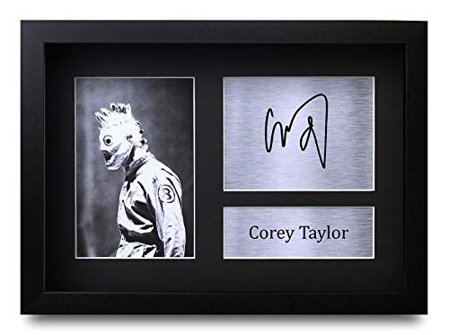 HWC Trading Corey Taylor A4 Gerahmte Signiert Gedruckt Autogramme Bild Druck-Fotoanzeige Geschenk Für Slipknot Musik-Fans