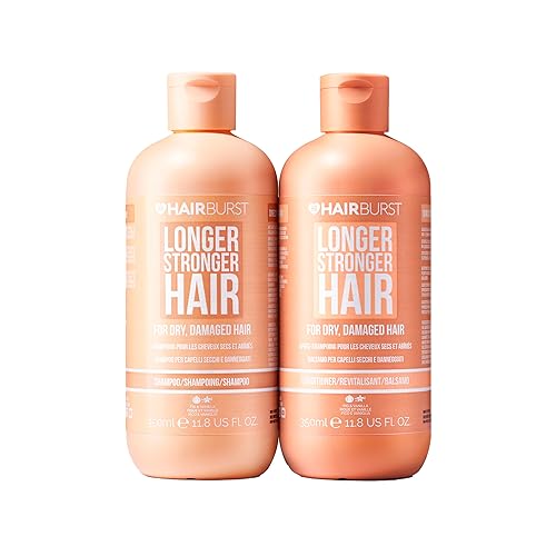HAIR BURST Shampoo & Conditioner Set für trockenes Haar – Farbschutz & Intensivpflege, frei von Parabenen, Silikonen & SLS, mit Mandelöl, Vanilleextrakt & Aminosäuren (2 x 350 ml)