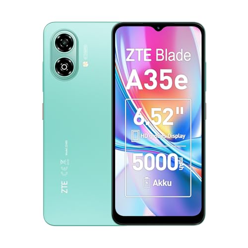 ZTE Blade A35e, Android-Handy，Smartphone ohne Vertrag: 2GB+64GB Speicher, Grün, 5000 mAh Batterie & 6.52