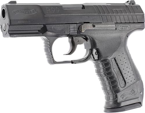 Walther Airsoft Pistole P99, Federdruck Waffe mit 0,5 Joule, inkl. 100 x 6 mm BB Soft-Air Kugeln, Heavy-Magazin & HiCap Magazin