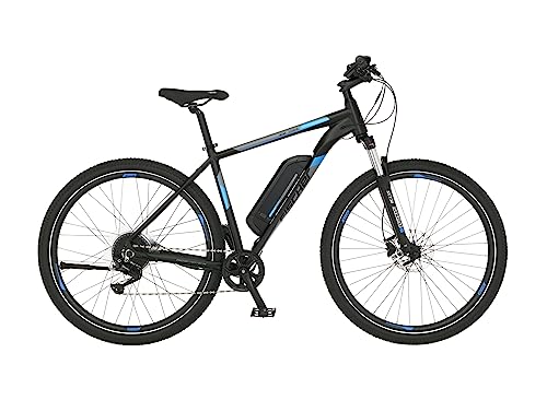FISCHER E-Mountainbike MONTIS EM 1724, Elektrofahrrad für Damen und Herren, RH 51 cm, Heckmotor 45 Nm, 48 V Akku, Schwarz