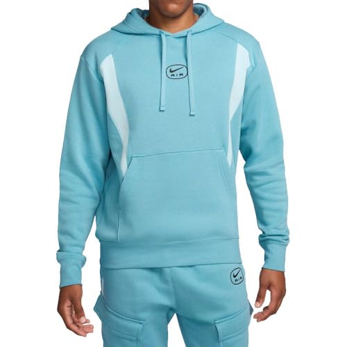 Nike Herren Sw Air Fleece Bb Kapuzenpullover, Denim Turq/Glacier Blue/Black, M
